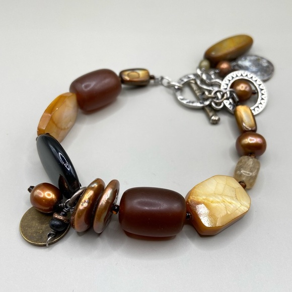 Silpada Bronze Pearl Mother of Pearl Bracelet - Picture 1 of 8